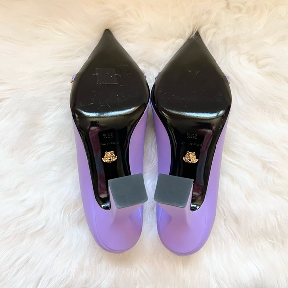 New! VERSACE Medusa Chain Leather Heels - Picture 13 of 14